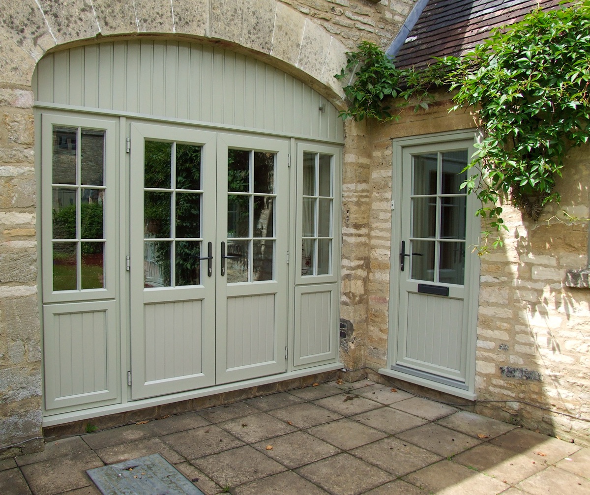 Evolution Storm windows Cotswolds cottage olive green