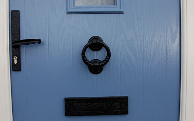cottage door close up coloured