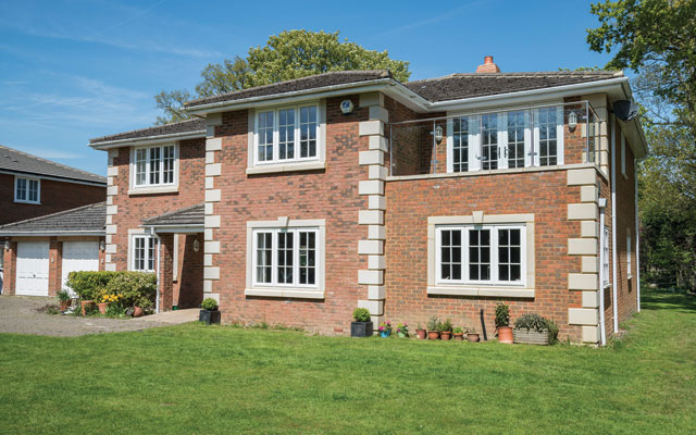 yellowed double glazing