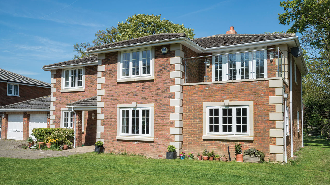 wood effect geogrian windows