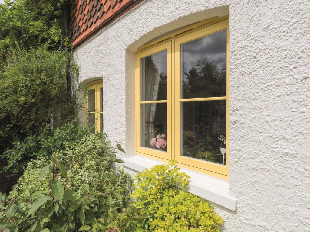 yellow coloured windows external
